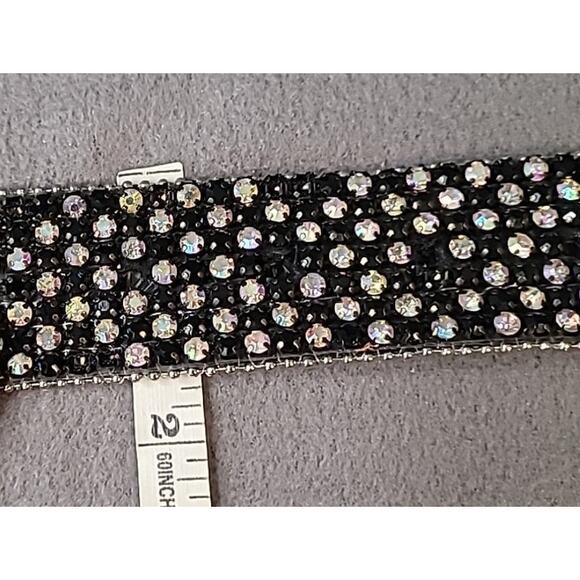 Vintage Nocona Studded Rhinestone Leather Belt Women’s M 34–36" Bling Y2K - Picture 10 of 11